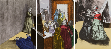 Paula Rego, Preparando-se para o baile. Da série da Jane Eyre, 2001-2002